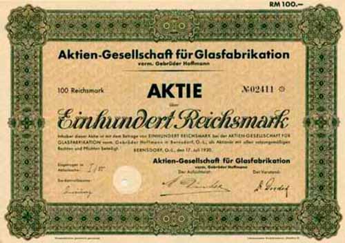AG für Glasfabrikation vorm. Gebr. Hoffmann