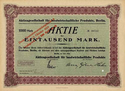 AG fr landwirtschaftliche Produkte