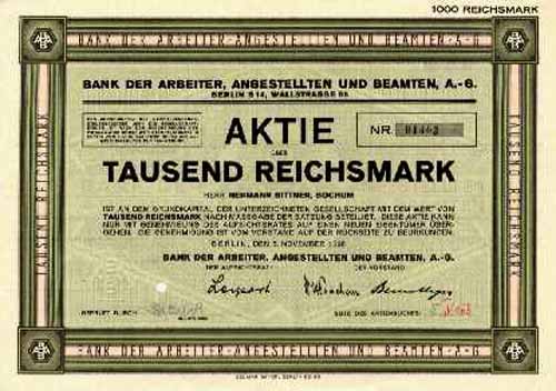 Bank der Arbeiter, Angestellten und Beamten