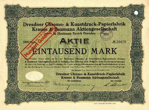 Dresdner Chromo- & Kunstdruck-Papierfabrik Krause & Baumann