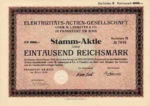 Elektrizitts-Actien-Gesellschaft vorm. W. Lahmeyer & Co.