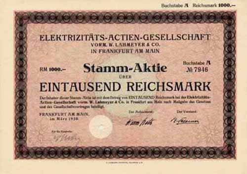 Elektrizitts-Actien-Gesellschaft vorm. W. Lahmeyer & Co.