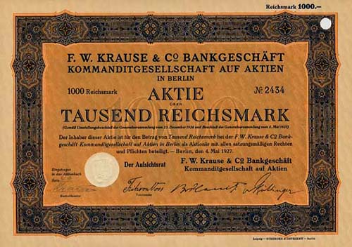 F. W. Krause & Co. Bankgeschft