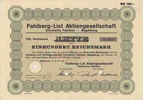 Fahlberg-List Chemische Fabriken
