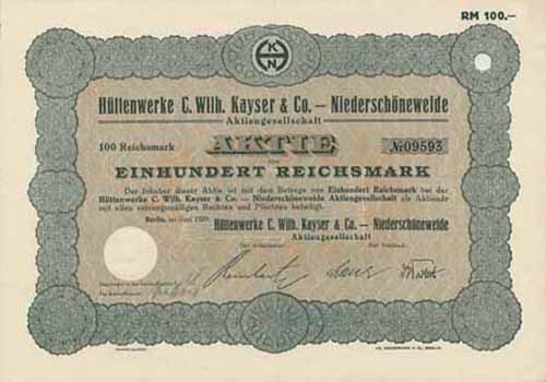 Httenwerke C. Wilh. Kayser & Co.