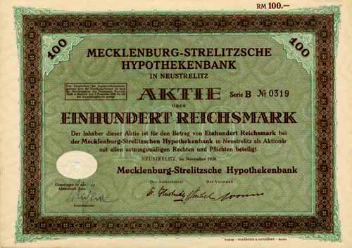 Mecklenburg-Strelitzsche Hypothekenbank