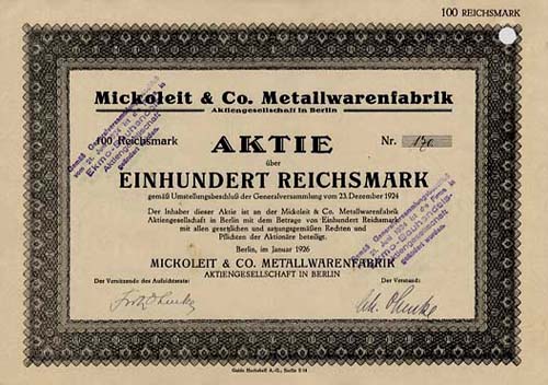 Mickoleit & Co. Metallwarenfabrik