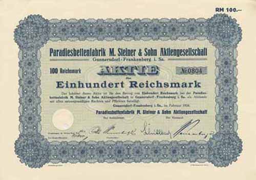 Paradiesbettenfabrik M. Steiner & Sohn