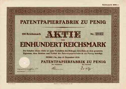 Patentpapierfabrik zu Penig