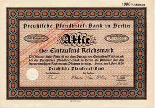 Preußische Pfandbrief-Bank in Berlin