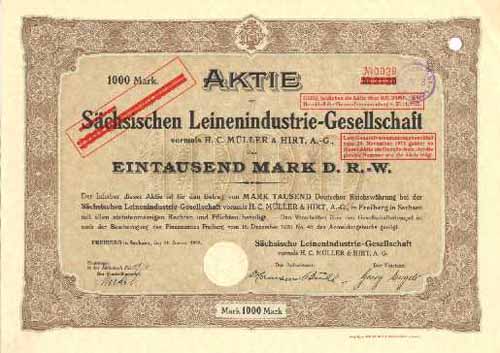 Sächsische Leinenindustrie-Gesellschaft vormals H. C. Müller & Hirt