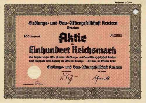 Siedlungs- u. Bau-AG Krietern