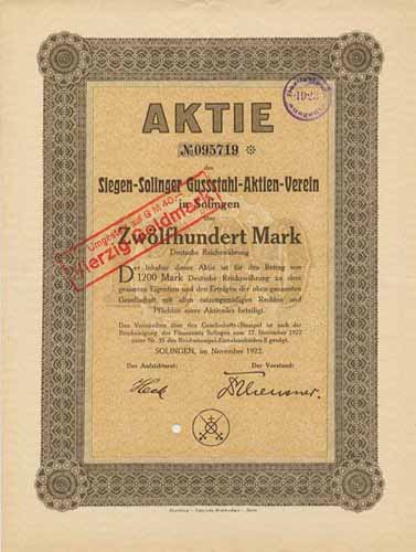 Siegen-Solinger Gussstahl-Aktien-Verein