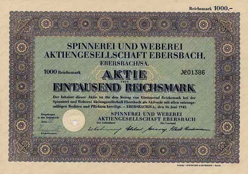 Spinnerei und Weberei Ebersbach