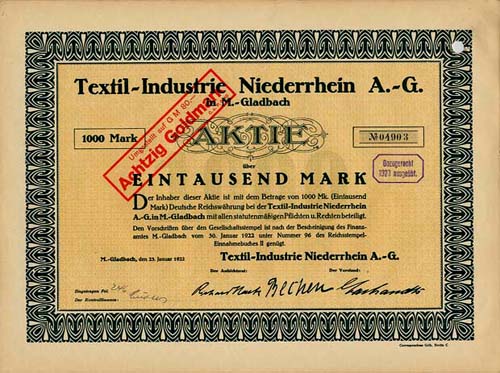 Textil-Industrie Niederrhein