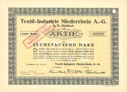 Textil-Industrie Niederrhein
