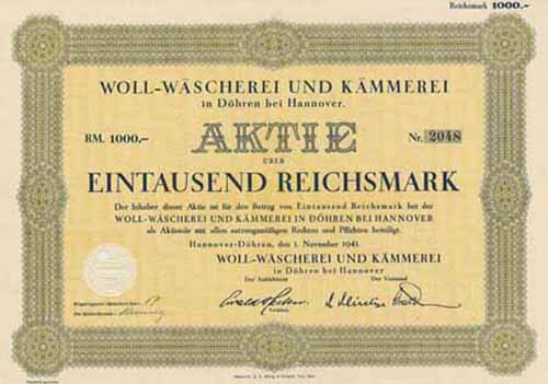 Woll-Wscherei und Kmmerei
