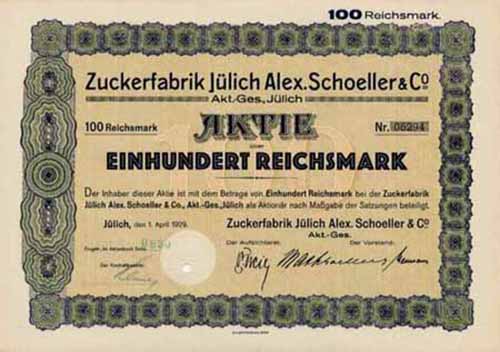 Zuckerfabrik Jülich Alex. Schoeller & Co.