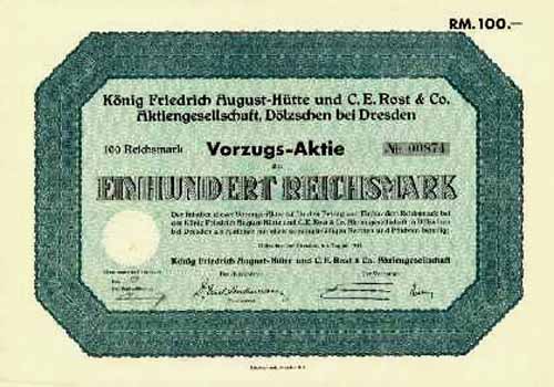König Friedrich August-Hütte und C. E. Rost & Co.