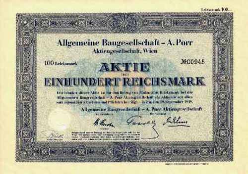 Allgemeine Baugesellschaft - A. Porr