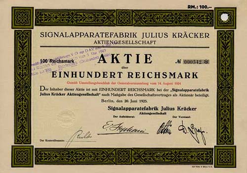 Signalapparatefabrik Julius Krcker