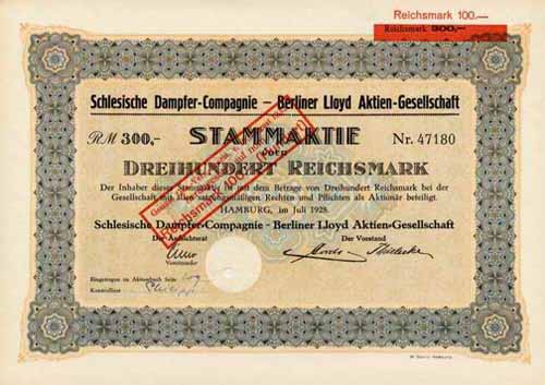 Schlesische Dampfer-Compagnie - Berliner Lloyd