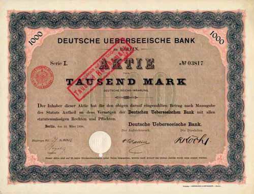 Deutsche Ueberseeische Bank