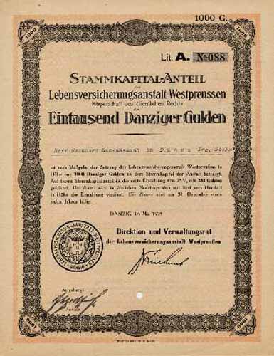 Lebensversicherungsanstalt Westpreussen