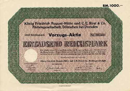 Knig Friedrich August-Htte und C. E. Rost & Co.