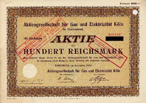 AG fr Gas und Elektrizitt Kln