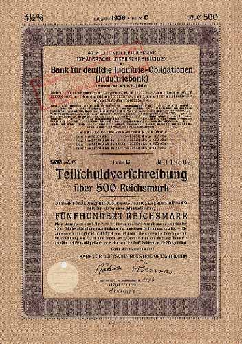 Bank fr deutsche Industrie-Obligationen (Industriebank)