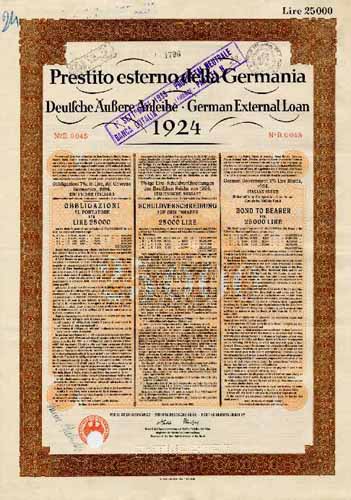 Deutsches Reich (Deutsche uere Anleihe 1924, italienische Ausgabe)