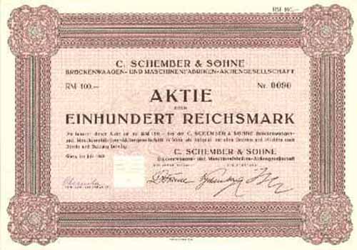C. Schember & Söhne Brückenwaagen- und Maschinenfabriken-AG