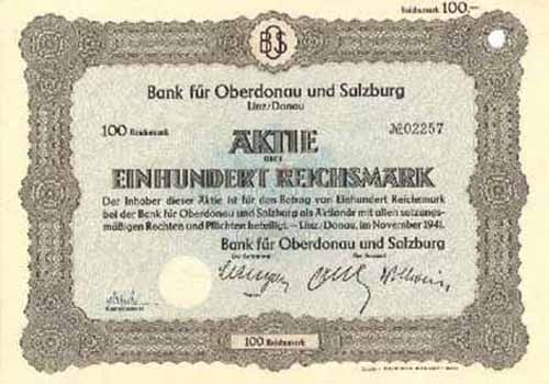 Bank fr Oberdonau und Salzburg
