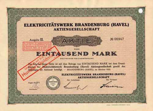 Elektricittswerk Brandenburg (Havel)