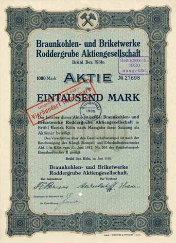 Braunkohlen- und Briketwerke Roddergrube