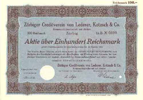 Zörbiger Creditverein von Lederer, Kotzsch & Co.