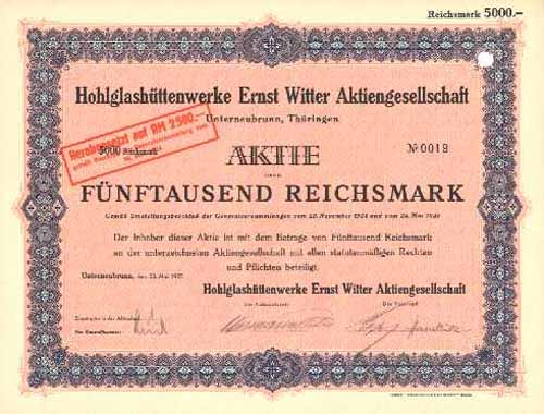 Hohlglashttenwerke Ernst Witter