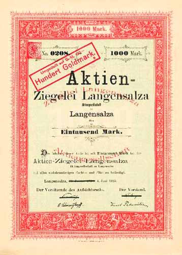 Aktien-Ziegelei Langensalza