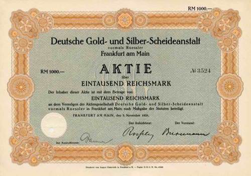 Deutsche Gold- und Silber-Scheideanstalt vormals Roessler