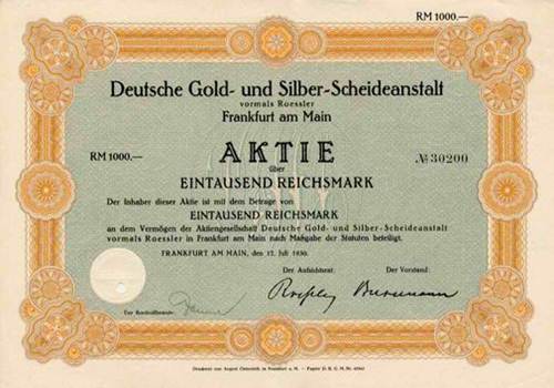 Deutsche Gold- und Silber-Scheideanstalt vormals Roessler