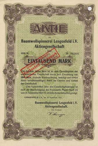 Baumwollspinnerei Lengenfeld i. V.