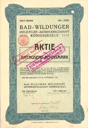 Bad-Wildunger Heilquellen-AG Königsquelle