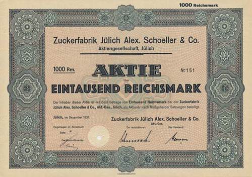 Zuckerfabrik Jülich Alex. Schoeller & Co.
