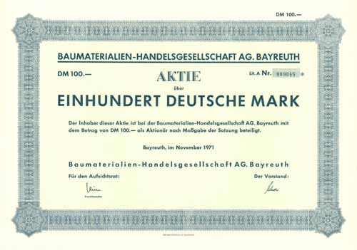 Baumaterialien-Handelsgesellschaft Bayreuth
