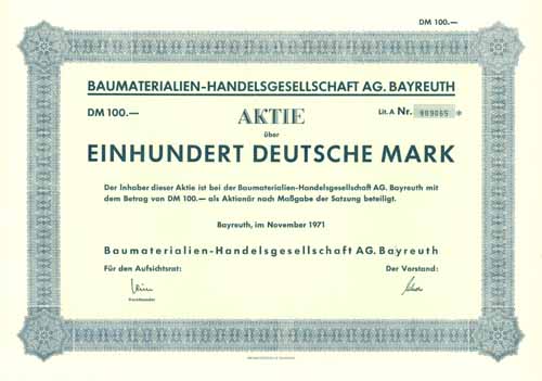 Baumaterialien-Handelsgesellschaft Bayreuth