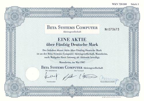 Beta Systems Computer