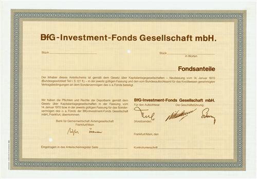 BfG-Investment-Fonds Gesellschaft mbH
