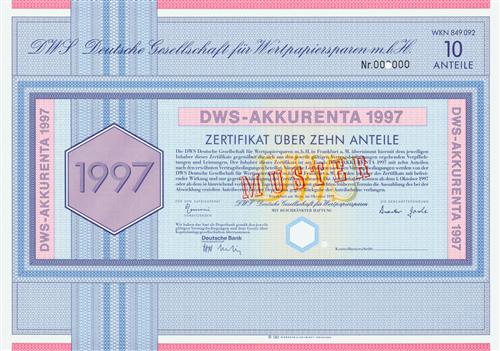 DWS Deutsche Gesellschaft fr Wertpapiersparen mbH
