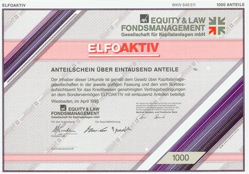 EQUITY & LAW FONDSMANAGEMENT Gesellschaft fr Kapitalanlagen mbH